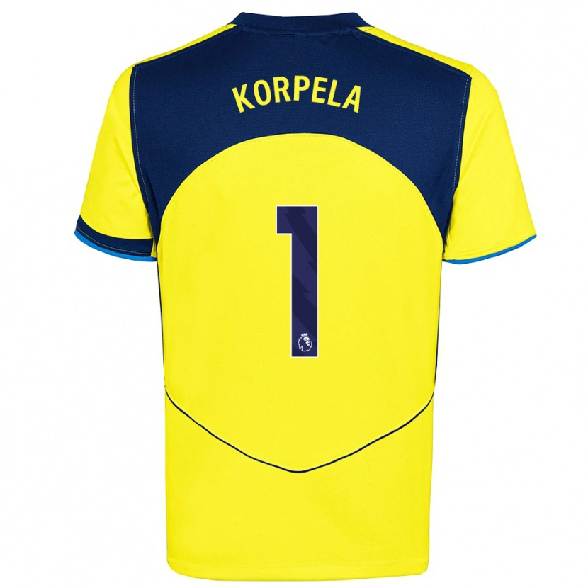 Danxen Kinder Tinja-Riikka Korpela #1 Gelb Marineblau Ausweichtrikot Trikot 2025/26 T-Shirt Österreich