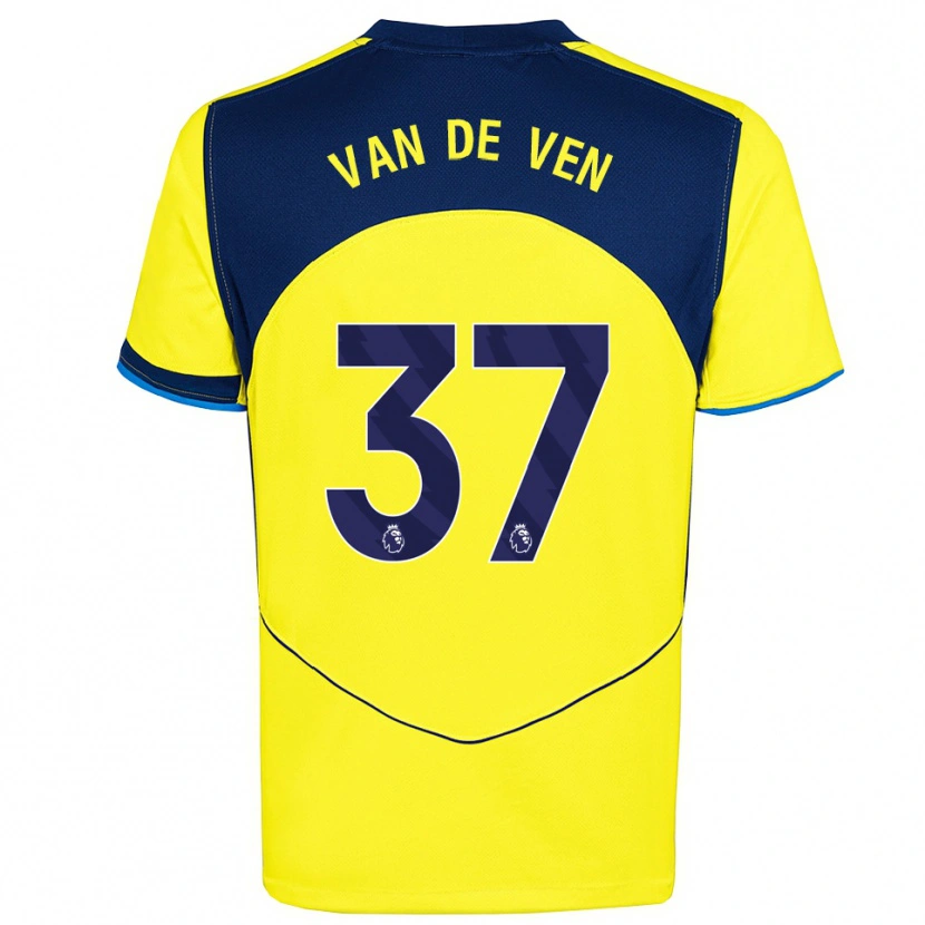 Danxen Kinder Micky Van De Ven #37 Gelb Marineblau Ausweichtrikot Trikot 2025/26 T-Shirt Österreich