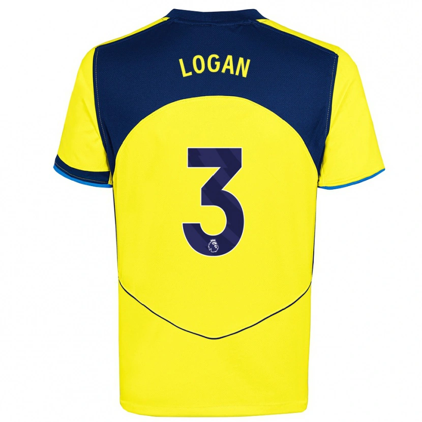 Danxen Kinder Calum Logan #3 Gelb Marineblau Ausweichtrikot Trikot 2025/26 T-Shirt Österreich