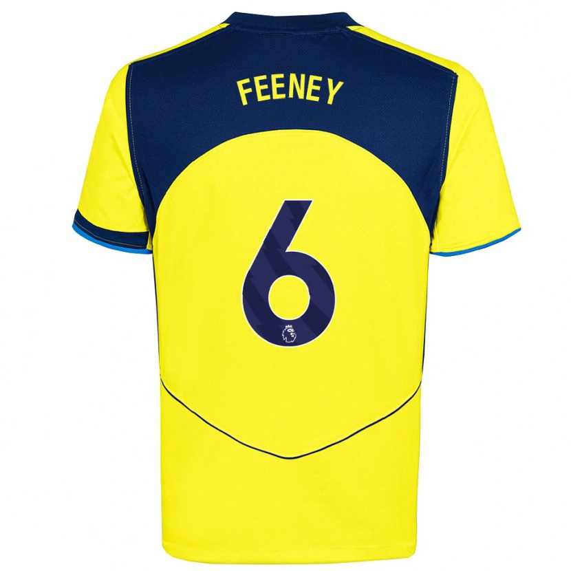 Danxen Kinder George Feeney #6 Gelb Marineblau Ausweichtrikot Trikot 2025/26 T-Shirt Österreich