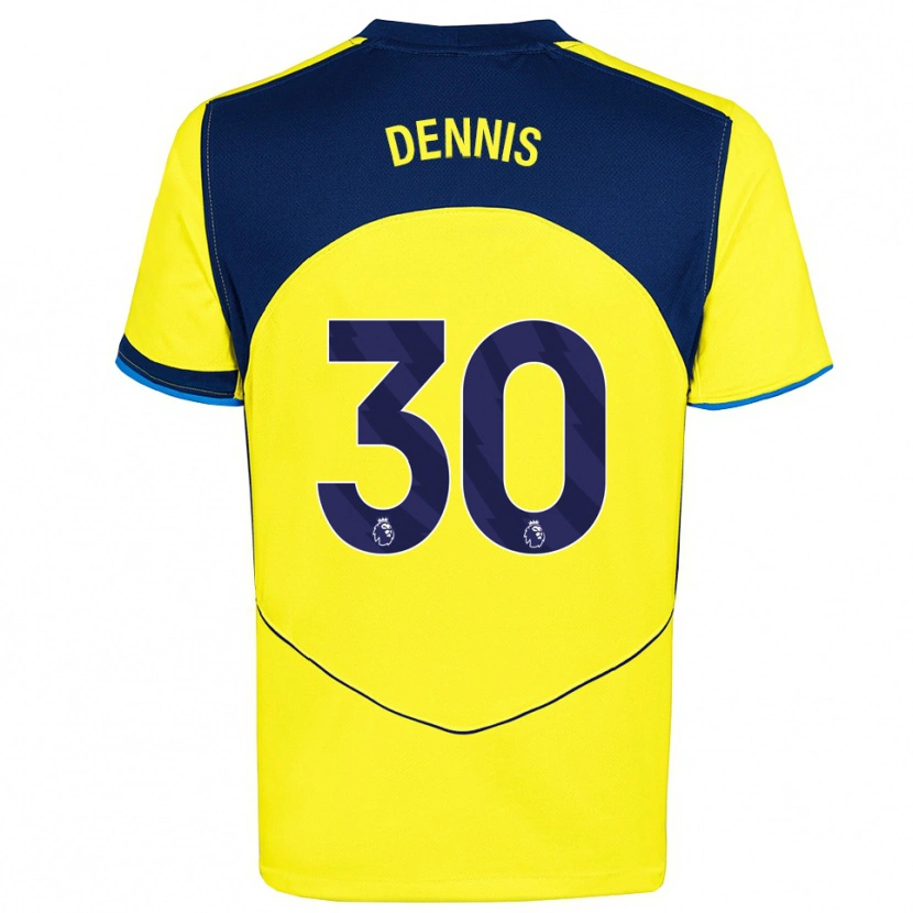 Danxen Kinder Araya Dennis #30 Gelb Marineblau Ausweichtrikot Trikot 2025/26 T-Shirt Österreich