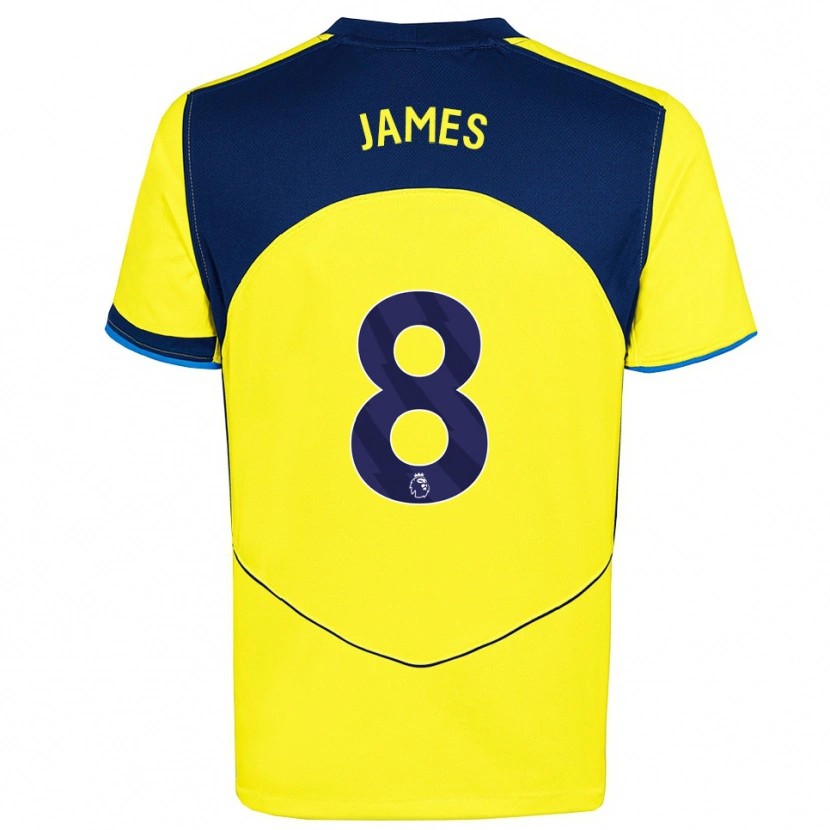 Danxen Kinder Angharad James #8 Gelb Marineblau Ausweichtrikot Trikot 2025/26 T-Shirt Österreich