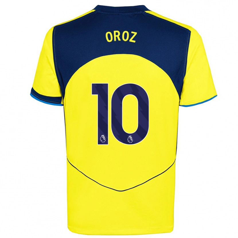 Danxen Kinder Maite Oroz #10 Gelb Marineblau Ausweichtrikot Trikot 2025/26 T-Shirt Österreich