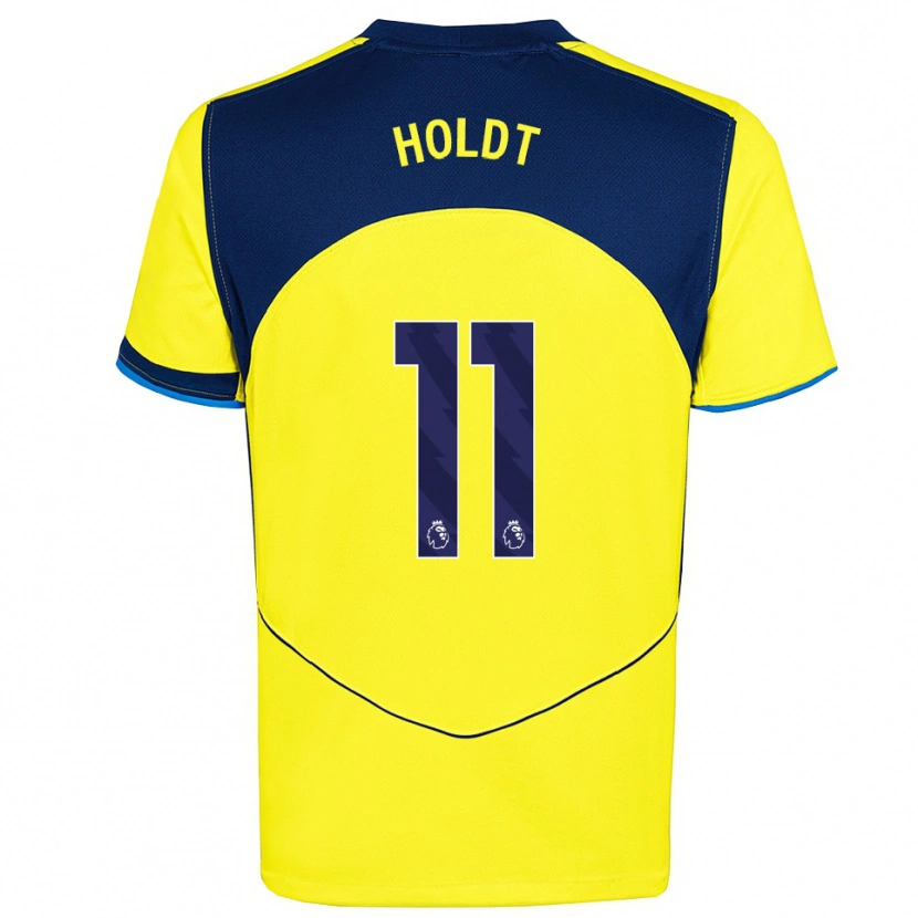 Danxen Kinder Olivia Holdt #11 Gelb Marineblau Ausweichtrikot Trikot 2025/26 T-Shirt Österreich