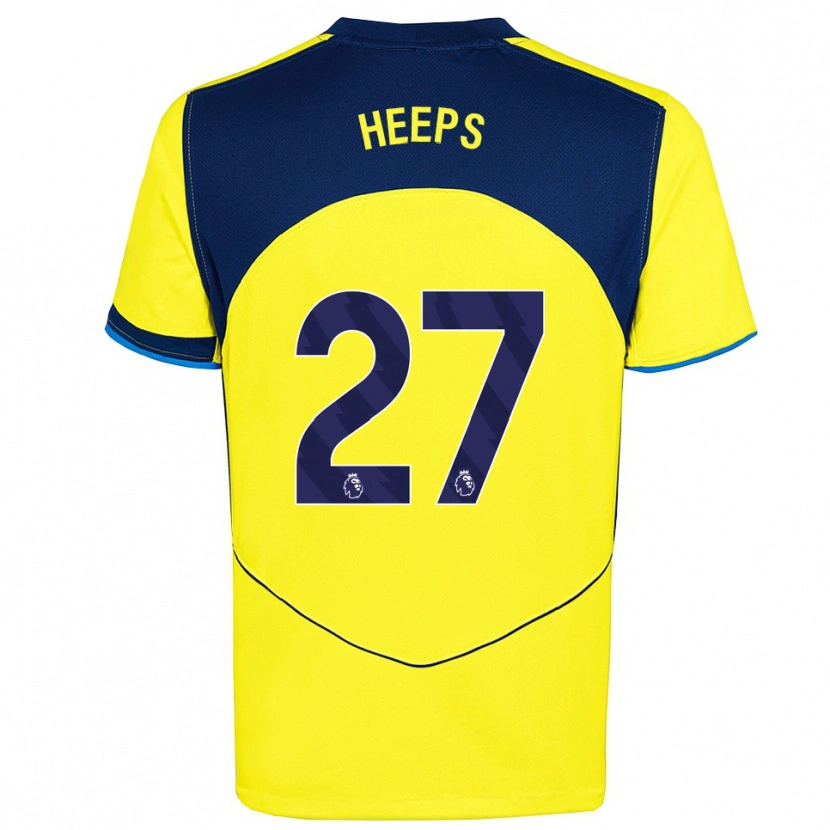 Danxen Kinder Eleanor Heeps #27 Gelb Marineblau Ausweichtrikot Trikot 2025/26 T-Shirt Österreich
