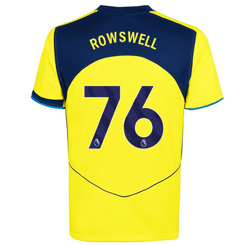 Danxen Kinder James Rowswell #76 Gelb Marineblau Ausweichtrikot Trikot 2025/26 T-Shirt Österreich
