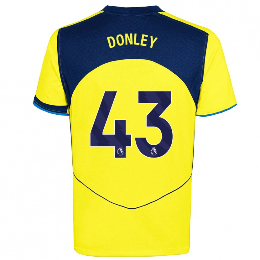 Danxen Kinder Jamie Donley #43 Gelb Marineblau Ausweichtrikot Trikot 2025/26 T-Shirt Österreich