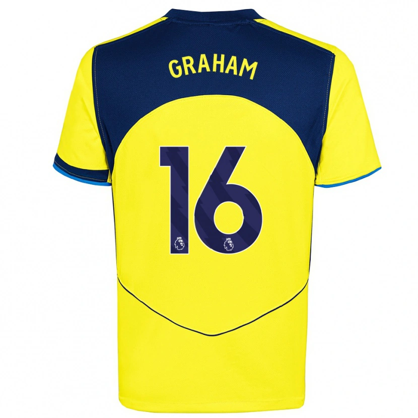 Danxen Kinder Kit Graham #16 Gelb Marineblau Ausweichtrikot Trikot 2025/26 T-Shirt Österreich