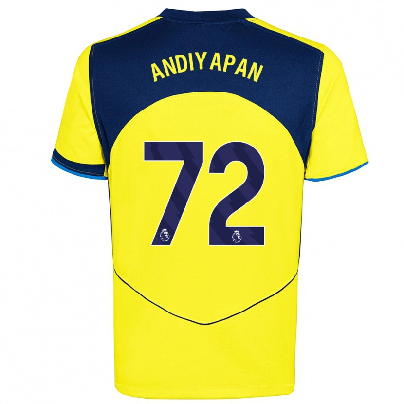 Danxen Kinder William Andiyapan #72 Gelb Marineblau Ausweichtrikot Trikot 2025/26 T-Shirt Österreich