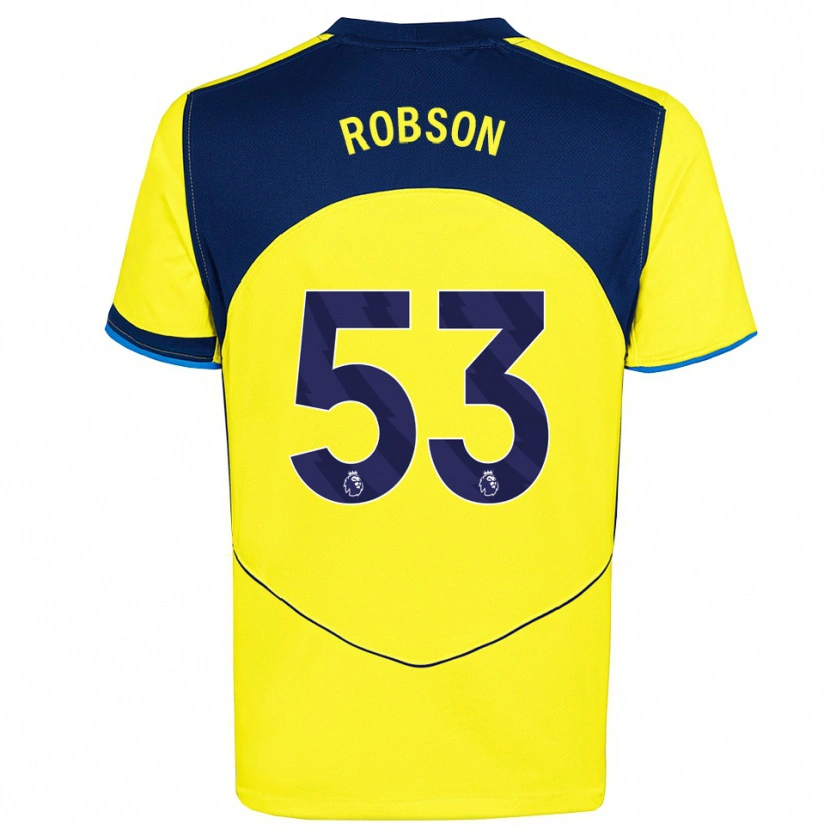 Danxen Kinder Max Robson #53 Gelb Marineblau Ausweichtrikot Trikot 2025/26 T-Shirt Österreich