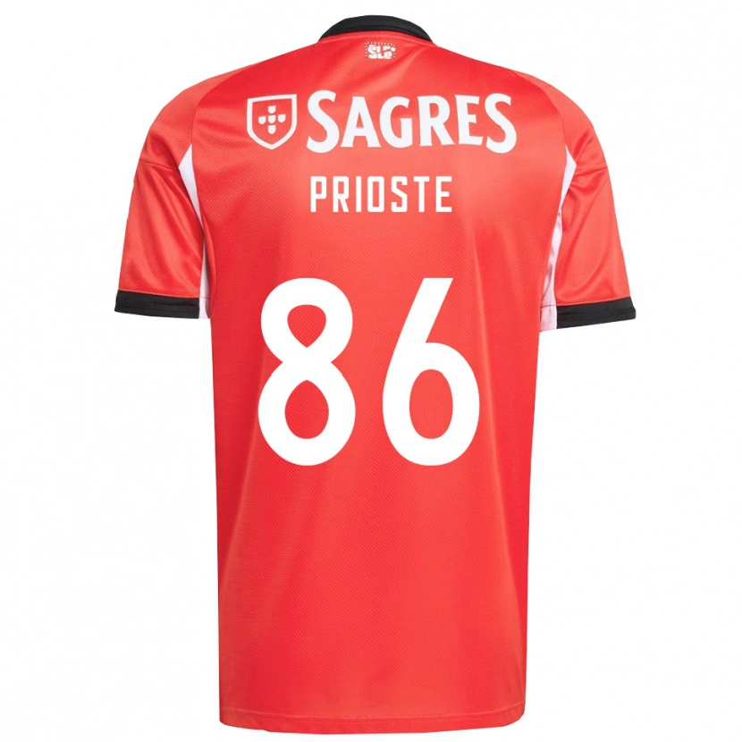 Danxen Herren Diogo Prioste #86 Rot Weiß Heimtrikot Trikot 2025/26 T-Shirt Österreich