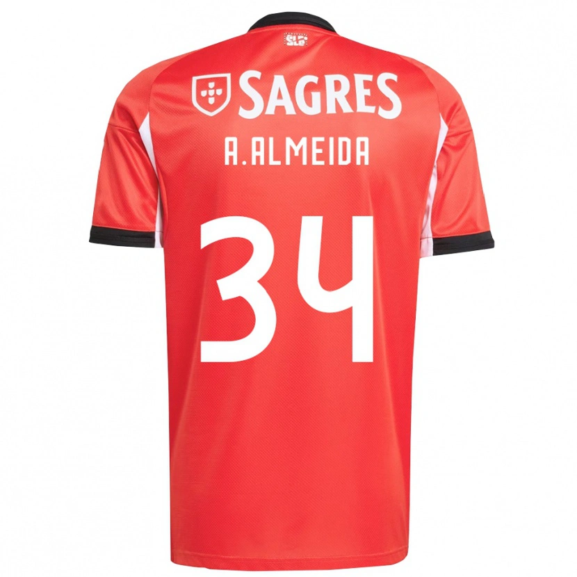 Danxen Herren Andre Almeida #34 Rot Weiß Heimtrikot Trikot 2025/26 T-Shirt Österreich