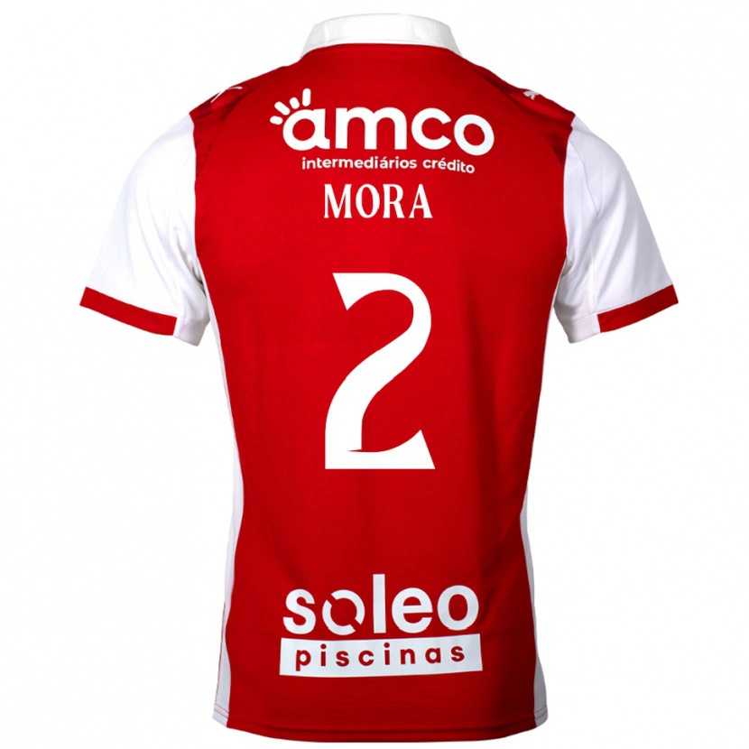 Danxen Herren Carlos Ziad Mora #2 Rot Weiß Heimtrikot Trikot 2025/26 T-Shirt Österreich