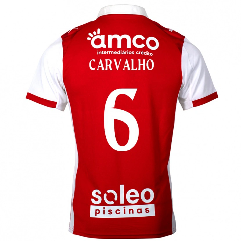 Danxen Herren Vítor Carvalho #6 Rot Weiß Heimtrikot Trikot 2025/26 T-Shirt Österreich