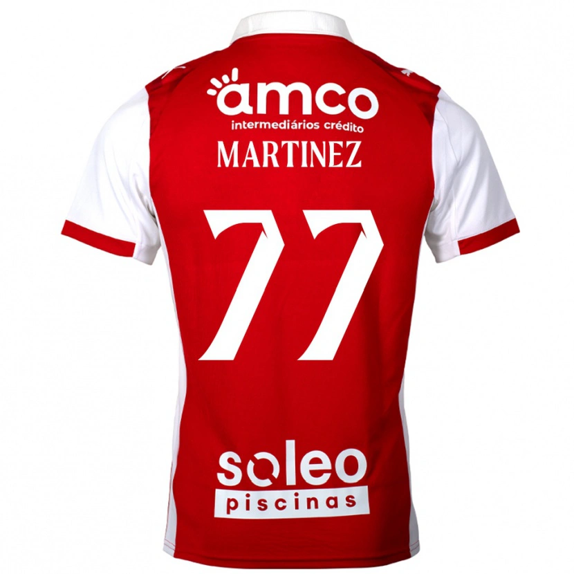 Danxen Herren Gabri Martínez #77 Rot Weiß Heimtrikot Trikot 2025/26 T-Shirt Österreich