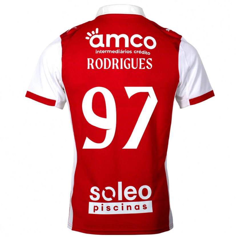 Danxen Herren Dinis Rodrigues #97 Rot Weiß Heimtrikot Trikot 2025/26 T-Shirt Österreich