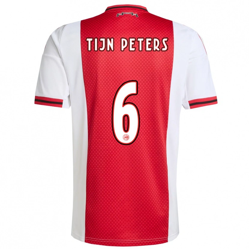 Danxen Herren Tijn Peters #6 Rot Weiß Heimtrikot Trikot 2025/26 T-Shirt Österreich