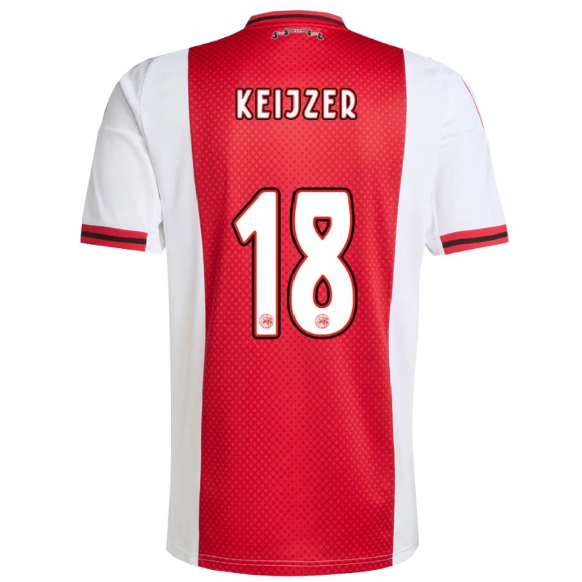 Danxen Herren Milicia Keijzer #18 Rot Weiß Heimtrikot Trikot 2025/26 T-Shirt Österreich