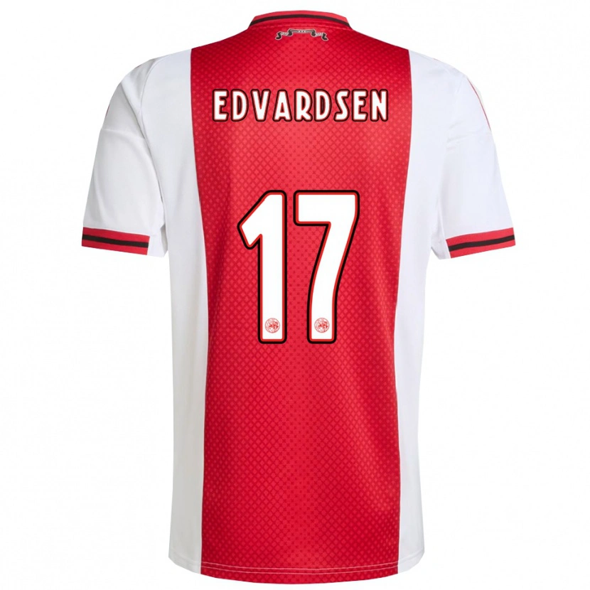 Danxen Herren Oliver Edvardsen #17 Rot Weiß Heimtrikot Trikot 2025/26 T-Shirt Österreich