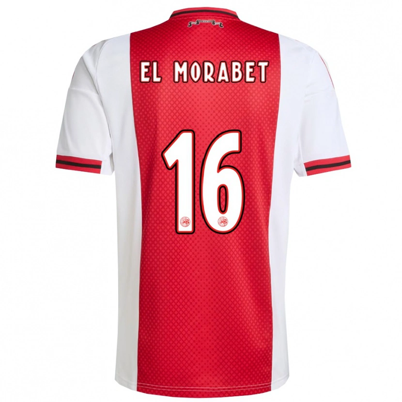Danxen Herren Younes El Morabet #16 Rot Weiß Heimtrikot Trikot 2025/26 T-Shirt Österreich