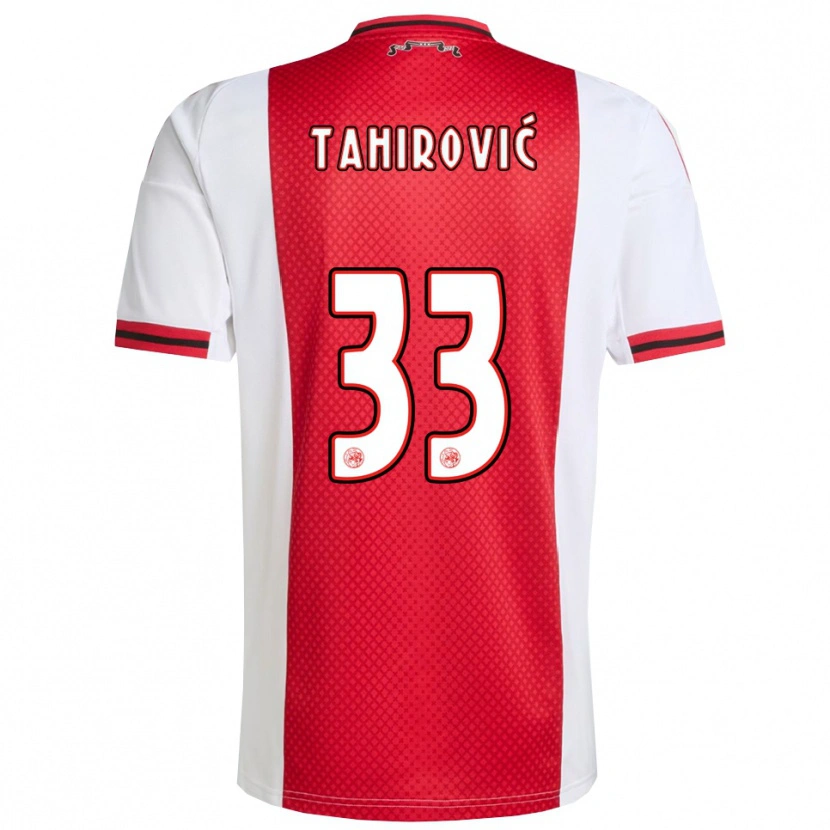 Danxen Herren Benjamin Tahirovic #33 Rot Weiß Heimtrikot Trikot 2025/26 T-Shirt Österreich
