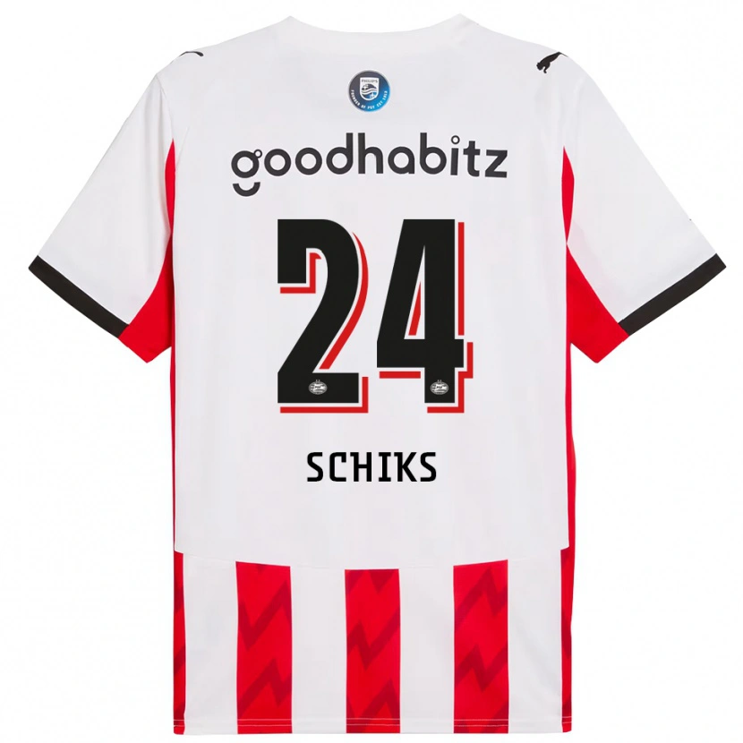 Danxen Herren Niek Schiks #24 Rot Weiß Heimtrikot Trikot 2025/26 T-Shirt Österreich
