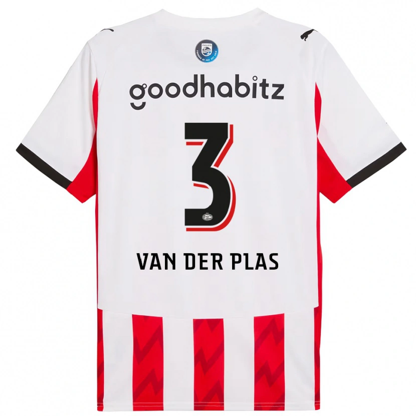 Danxen Herren Sven Van Der Plas #3 Rot Weiß Heimtrikot Trikot 2025/26 T-Shirt Österreich