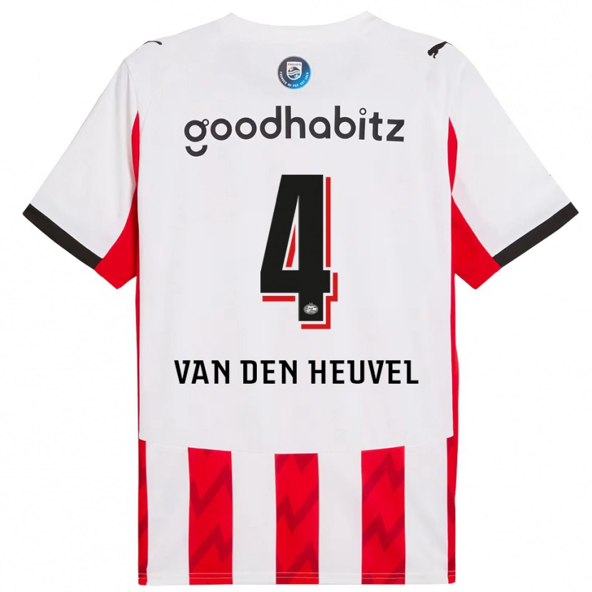 Danxen Herren Tim Van Den Heuvel #4 Rot Weiß Heimtrikot Trikot 2025/26 T-Shirt Österreich