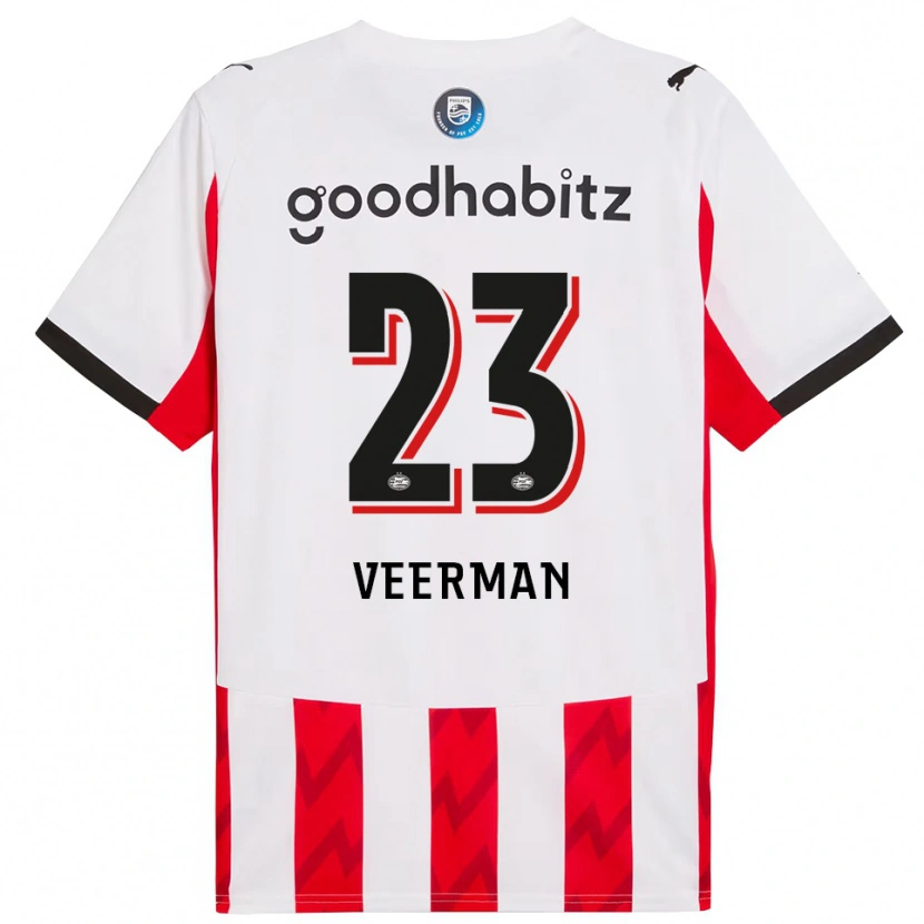 Danxen Herren Joey Veerman #23 Rot Weiß Heimtrikot Trikot 2025/26 T-Shirt Österreich