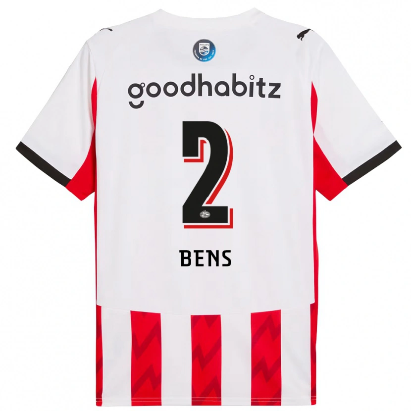 Danxen Herren Teun Bens #2 Rot Weiß Heimtrikot Trikot 2025/26 T-Shirt Österreich