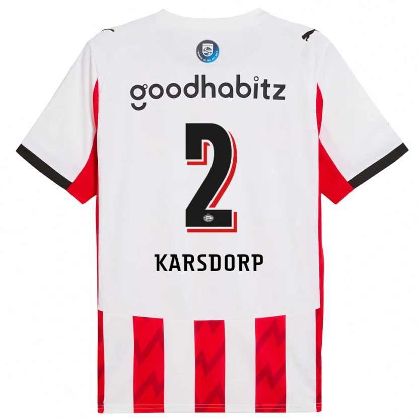 Danxen Herren Rick Karsdorp #2 Rot Weiß Heimtrikot Trikot 2025/26 T-Shirt Österreich