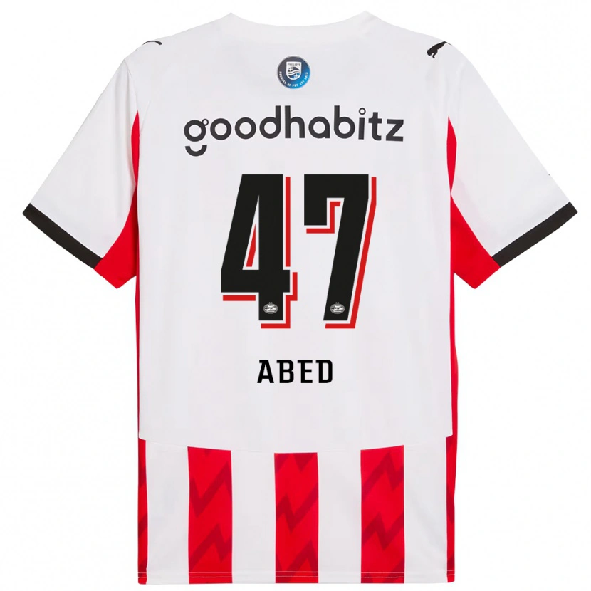 Danxen Herren Tai Abed #47 Rot Weiß Heimtrikot Trikot 2025/26 T-Shirt Österreich