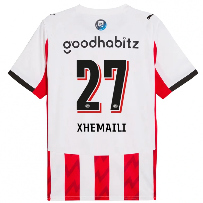 Danxen Herren Riola Xhemaili #27 Rot Weiß Heimtrikot Trikot 2025/26 T-Shirt Österreich
