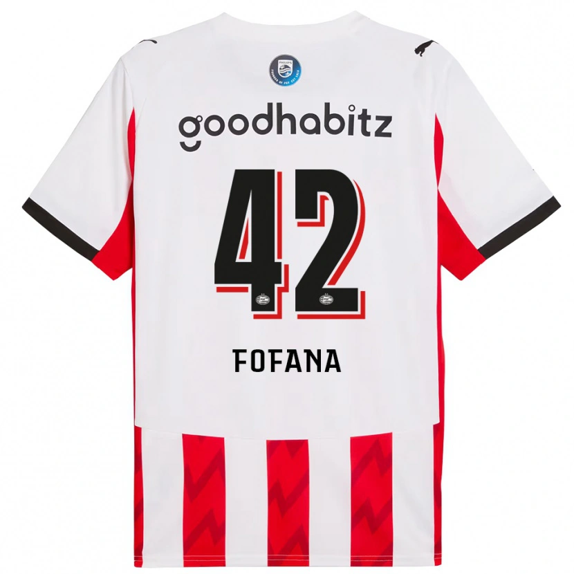 Danxen Herren Fode Fofana #42 Rot Weiß Heimtrikot Trikot 2025/26 T-Shirt Österreich