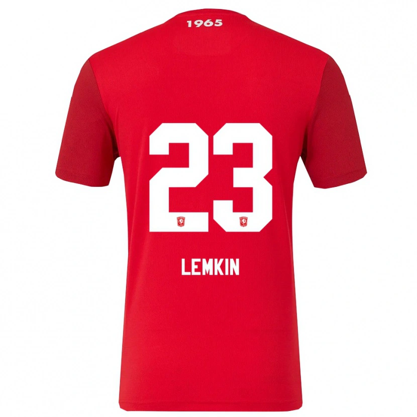Danxen Herren Stav Lemkin #23 Rot Weiß Heimtrikot Trikot 2025/26 T-Shirt Österreich