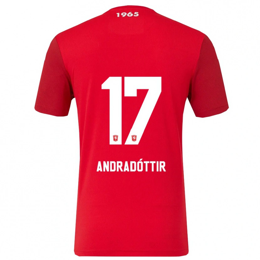 Danxen Herren Amanda Andradóttir #17 Rot Weiß Heimtrikot Trikot 2025/26 T-Shirt Österreich