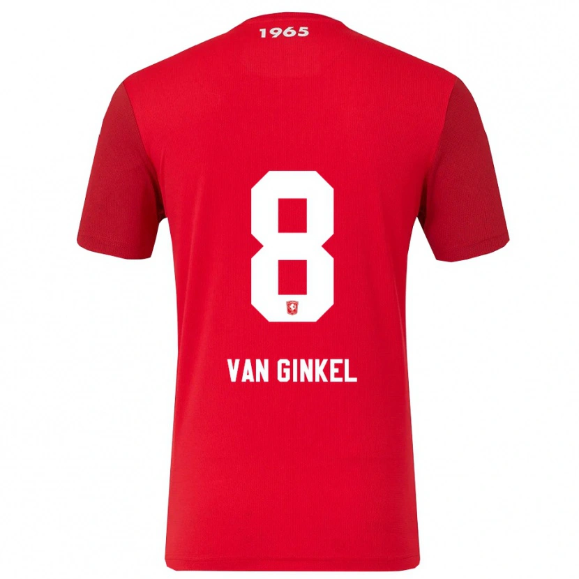Danxen Herren Danique Van Ginkel #8 Rot Weiß Heimtrikot Trikot 2025/26 T-Shirt Österreich