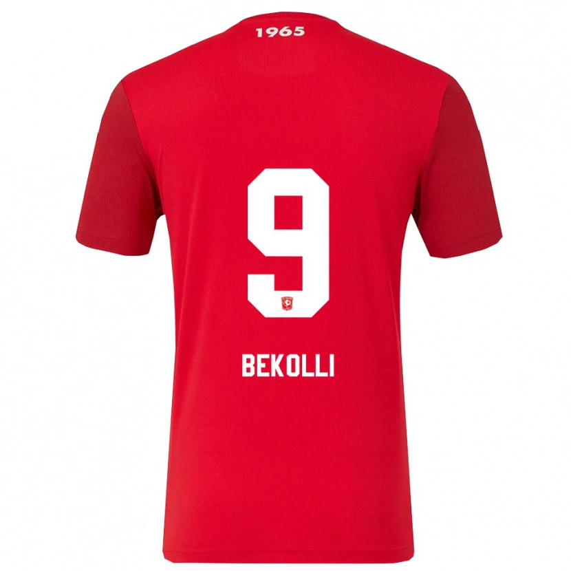 Danxen Herren Leart Bekolli #9 Rot Weiß Heimtrikot Trikot 2025/26 T-Shirt Österreich