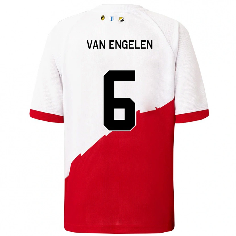 Danxen Herren Mats Van Engelen #6 Weiß Rot Heimtrikot Trikot 2025/26 T-Shirt Österreich