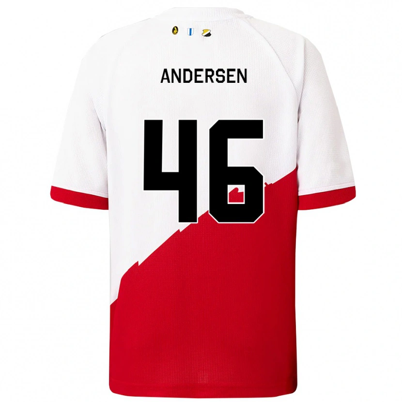 Danxen Herren Silas Andersen #46 Weiß Rot Heimtrikot Trikot 2025/26 T-Shirt Österreich