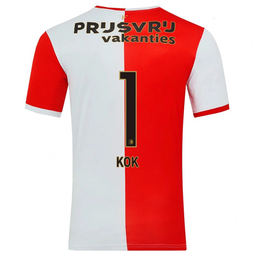 Danxen Herren Stefan Kok #1 Rot Weiß Heimtrikot Trikot 2025/26 T-Shirt Österreich