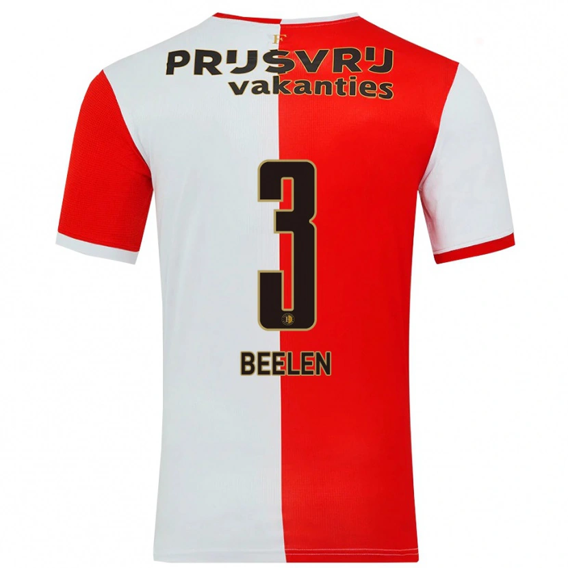 Danxen Herren Thomas Beelen #3 Rot Weiß Heimtrikot Trikot 2025/26 T-Shirt Österreich