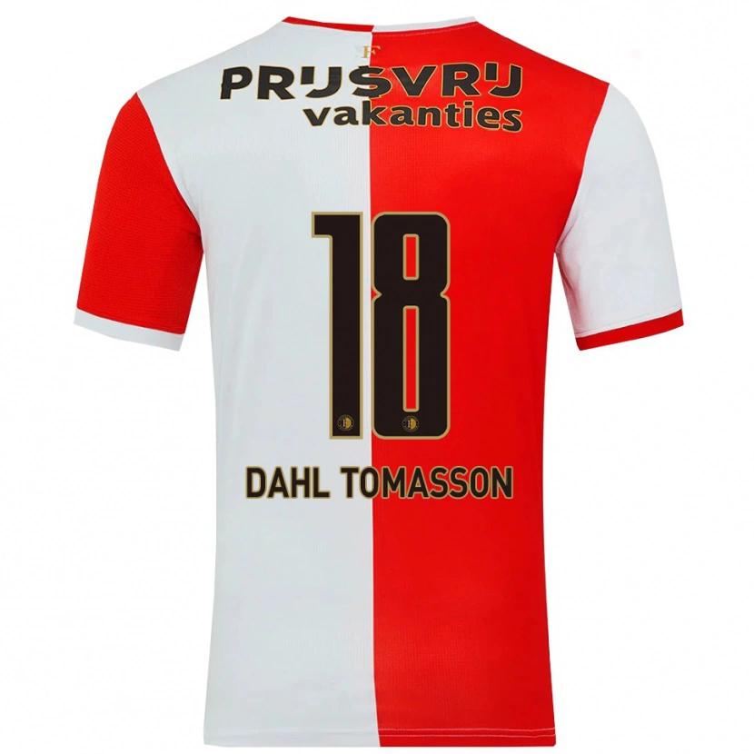 Danxen Herren Luca Dahl Tomasson #18 Rot Weiß Heimtrikot Trikot 2025/26 T-Shirt Österreich