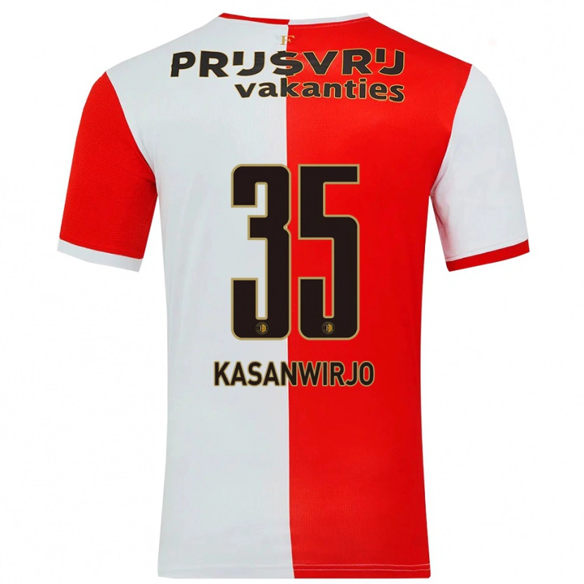 Danxen Herren Neraysho Kasanwirjo #35 Rot Weiß Heimtrikot Trikot 2025/26 T-Shirt Österreich
