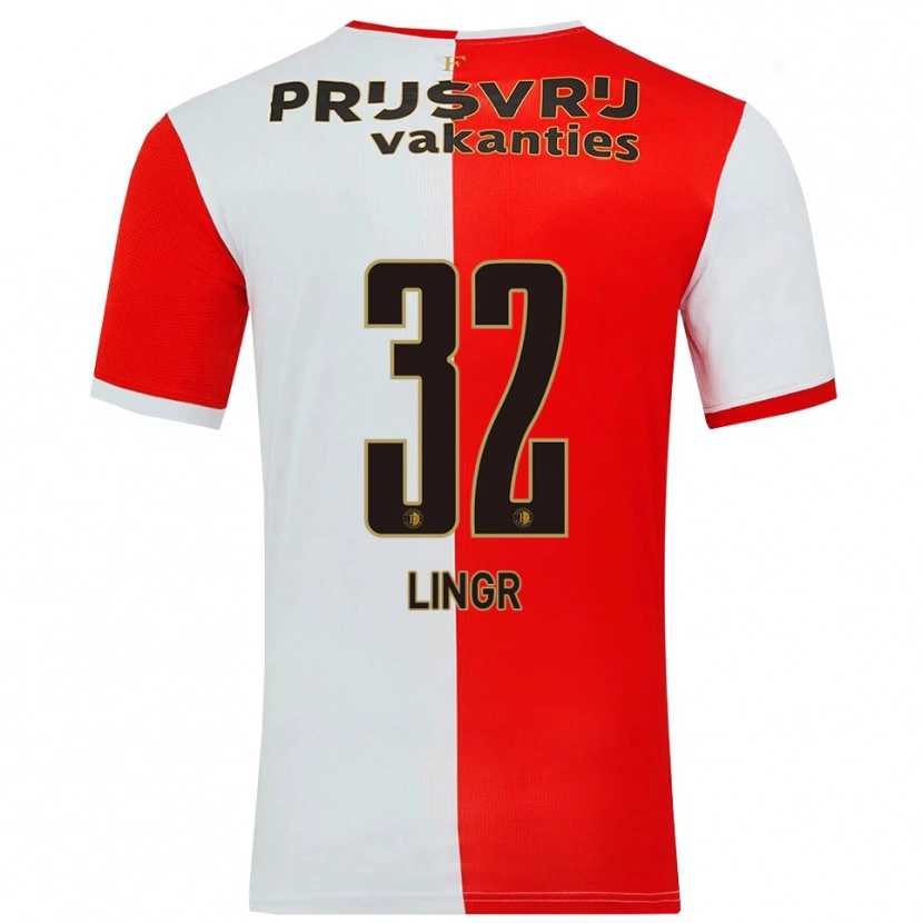 Danxen Herren Ondrej Lingr #32 Rot Weiß Heimtrikot Trikot 2025/26 T-Shirt Österreich