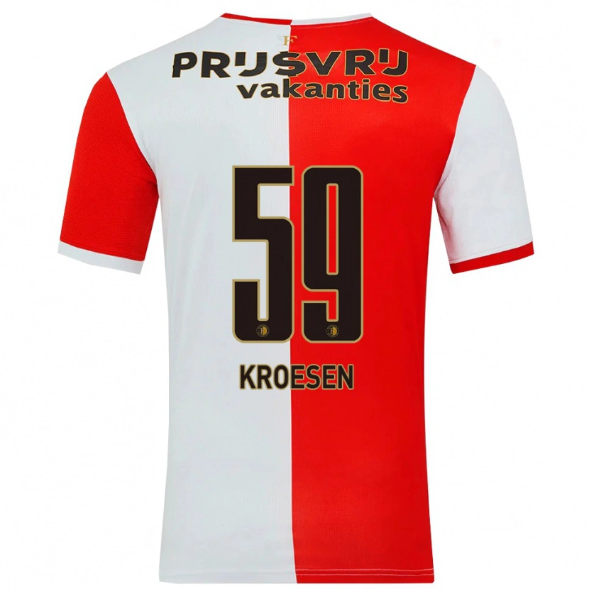Danxen Herren Jaimy Kroesen #59 Rot Weiß Heimtrikot Trikot 2025/26 T-Shirt Österreich
