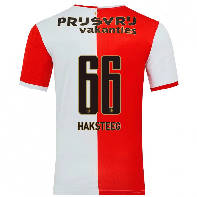 Danxen Herren Tim Haksteeg #66 Rot Weiß Heimtrikot Trikot 2025/26 T-Shirt Österreich