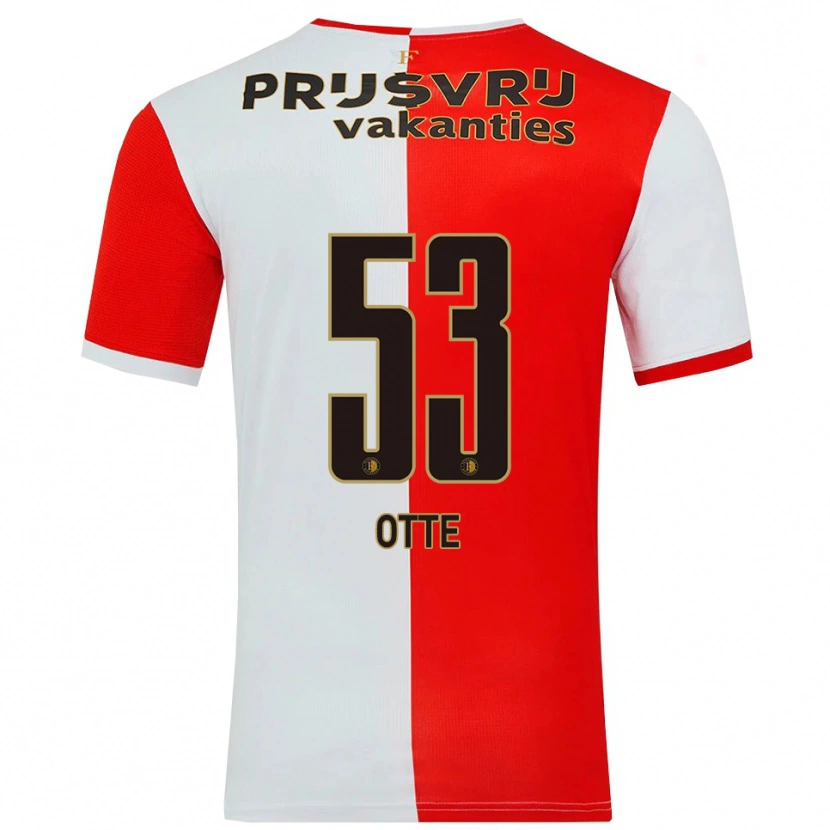 Danxen Herren Björn Otte #53 Rot Weiß Heimtrikot Trikot 2025/26 T-Shirt Österreich
