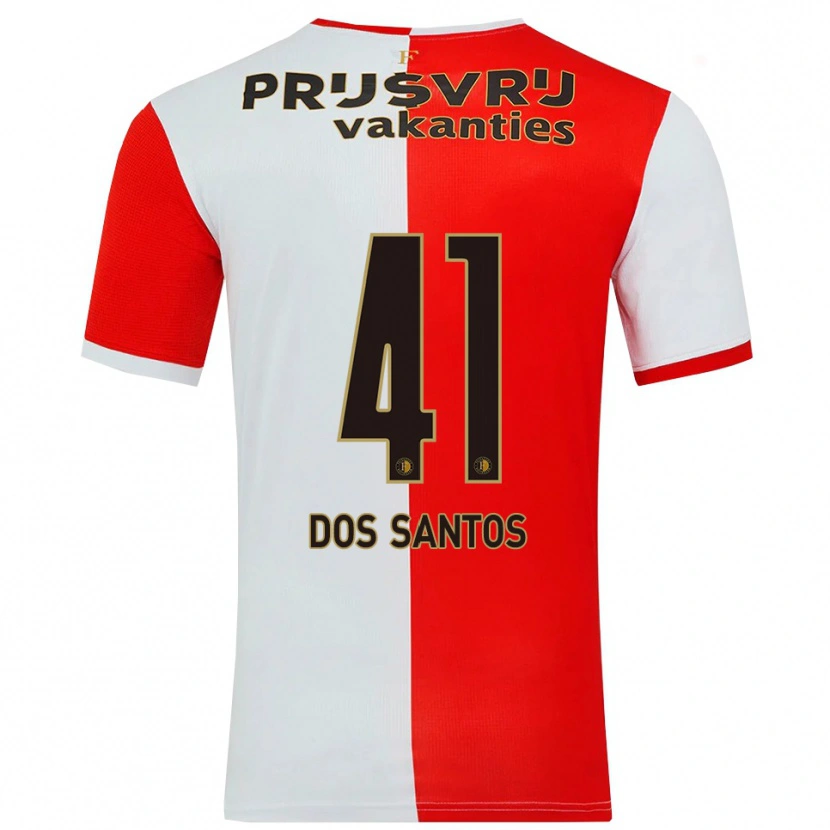 Danxen Herren Giuliany Ben-David Dos Santos #41 Rot Weiß Heimtrikot Trikot 2025/26 T-Shirt Österreich