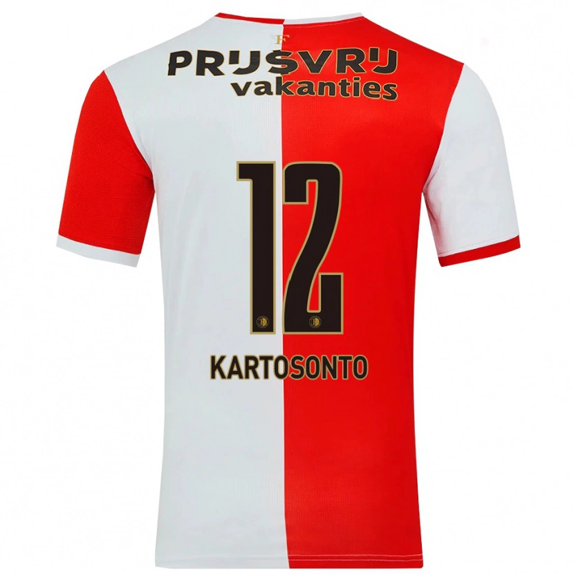 Danxen Herren Sirano Kartosonto #12 Rot Weiß Heimtrikot Trikot 2025/26 T-Shirt Österreich